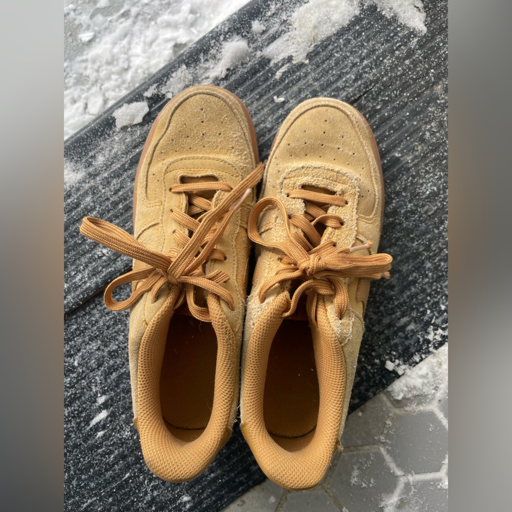 Nike Suede Platform AirForce 1 Sneakers - Picture 4 of 7